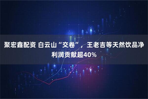 聚宏鑫配资 白云山“交卷”，王老吉等天然饮品净利润贡献超40%